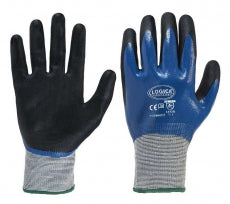 Guanto LOGICA DINWATER protezione taglio spalmati nitrile impermeabile col.blu-nero
